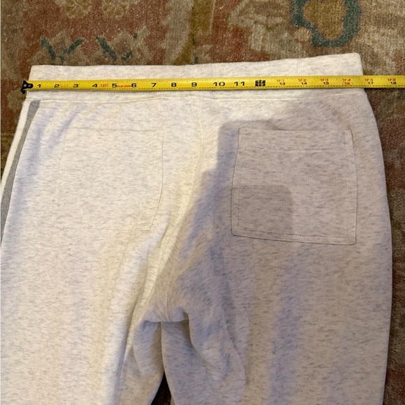 J. Crew Stylish Light Grey Joggers with Black Stripes, size M - Picture 3 of 10